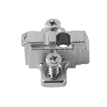 9mm CLIP Cruciform Mounting Plate with Elongated Hole Adjustment Pre-Mounted  System Screw Blum 175L8190