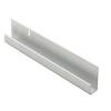Bottom J Channel for 1/4" Mirrors Polished Aluminum Anodized 12' Epco 2010-PA