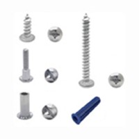Jacknob 20, Toilet Partition Steel Screw Pack for 1in Wall Brackets, Chrome