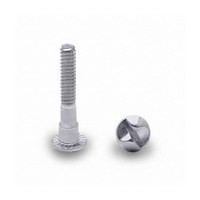 Jacknob 9813-100/BAG, Toilet Partition Steel One-Way Slotted Shoulder Screws, 1-3/16 L, Chrome