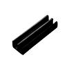 Plastic Upper Guide for 1/4" By-Passing Wood/Glass Doors Black 12' Epco 2214-BL