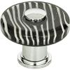 Dream Glass Zebra Glass Round Knob 1-1/2
