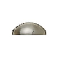 Harney Hardware 36241, Cup Pull, Zinc Cup Pull, Satin Nickel, 2-1/2 Centers