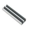 13/16" Aluminum Track with Black Fibre Insert for 1/4" By-Passing Wood/Glass Doors Clear Anodized 12' Epco 38SW14-A