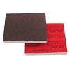 SurfPrep 3"x4" 10mm Red Abrasive Foam Pad, Aluminum Oxide, Hook/Loop, 36 Coarse, No Hole