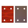 4 Hole Medium Grit Red 3" x 4" x 10mm Foam Pad Aluminum Oxide 25/Box SurfPrep SPRF10R060.4