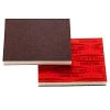SurfPrep 3"x4" 1/2" Red Abrasive Foam Pad, Aluminum Oxide, Hook/Loop, 36 Coarse, No Hole