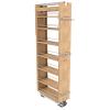 8" Wood Tall Cabinet Pullout Pantry Organizer with Soft-Close 43" Tall Rev-A-Shelf 448-TPF43-8-1