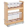 8" Base Cabinet Organizer with OXO Containers and Soft-Close Maple Rev-A-Shelf 448OXO-BCSC-8C