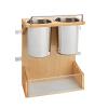 Natural Maple Two Container Appliance Door Rack for Base Vanity 15" Rev-A-Shelf 4HD-15-1