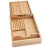 18" Knife and Cutting Board Drawer Kit for Face Frame Construction with Soft-Close Slides Maple Rev-A-Shelf 4KCB-18HSC-1