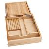 21" Knife and Cutting Board Drawer No Slides Maple Rev-A-Shelf 4KCB-21H-1