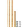 7/8" W Full Height Pilaster System 4 Pilasters/12 Brackets Maple Rev-A-Shelf 4PIL-27-088-1