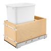 4VLWCSC Single 35 Quart Bottom Mount Waste Container Maple/White Rev-A-Shelf 4VLWCSC-1535DM-1