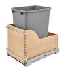 4WCSC Single 35 Quart Bottom Mount Waste Container Maple Rev-A-Shelf 4WCSC-1535DM19-1