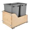 4WCSC Double 35 Quart Bottom Mount Waste Container Maple Rev-A-Shelf 4WCSC-1835DMND-2