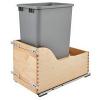4WCSC Single 50 Quart Bottom Mount Waste Container Maple Rev-A-Shelf 4WCSC-1550DM-1