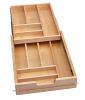 18" Frameless Two Tiered Cutlery Drawer No Slides Maple Rev-A-Shelf 4WTCD-419HFL-1