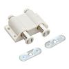 2-5/16" Double Magnetic Touch Latch with Screws and Strike White Epco 508-WH-PWS