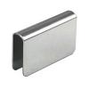 Wrap Around Strike Plate with Cushion for 1/4" and 3/16" Glass Brushed Nickel Epco 509-BN