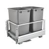 5149 Double 35 Quart Bottom Mount Waste Container Aluminum Rev-A-Shelf 5149-18DM-217