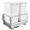 5149 Double 50 Quart Bottom Mount Waste Container Aluminum Rev-A-Shelf 5149-2150DM-211