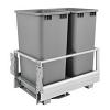 5149 Double 50 Quart Bottom Mount Waste Container Aluminum Rev-A-Shelf 5149-2150DM-217