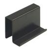 Wrap Around Strike Plate with Lip for 1/4" and 3/16" Glass Black Epco 516-BL