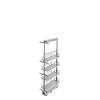 Gray Solid Bottom (4) Shelf Pullout w/ Soft-Close for Face Frame 12" Pantry w/Height of 43-13/32" to 50-3/4" Rev-A-Shelf 5343-08-GR