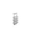 Gray Solid Bottom (4) Shelf Pullout w/ Soft-Close for Full Access 21" Pantry w/Height of 43-13/32" to 50-3/4" Rev-A-Shelf 5343-19-GR