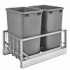 5349 Double 35 Quart Bottom Mount Waste Container Aluminum Rev-A-Shelf 5349-18DM-217
