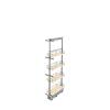 Natural Maple Solid Bottom (4) Shelf Pullout w/ Soft-Close for Face Frame 12" Pantry w/Height of 50-3/4" to 58-9/32" Rev-A-Shelf 5350-08-MP