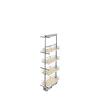 Natural Maple Solid Bottom (4) Shelf Pullout w/ Soft-Close for Full Access 12" Pantry w/Height of 50-3/4" to 58-9/32" Rev-A-Shelf 5350-10-MP