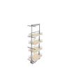 Natural Maple Solid Bottom (4) Shelf Pullout w/ Soft-Close for Full Access 15" Pantry w/Height of 50-3/4" to 58-9/32" Rev-A-Shelf 5350-13-MP