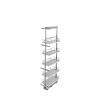 Gray Solid Bottom (5) Shelf Pullout w/ Soft-Close for Full Access 12" Pantry w/Height of 58-1/4" to 65-3/4" Rev-A-Shelf 5358-08-GR