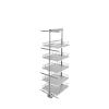 Gray Solid Bottom (5) Shelf Pullout w/ Soft-Close for Full Access 21" Pantry w/Height of 58-1/4" to 65-3/4" Rev-A-Shelf 5358-19-GR