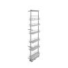 Gray Solid Bottom (6) Shelf Pullout w/ Soft-Close for Face Frame 12" Pantry w/Height Opening of 73-5/8" to 80-3/4" Rev-A-Shelf 5373-08-GR