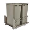 53WC Double 50 Quart Bottom Mount Waste Container Champagne Rev-A-Shelf 53WC-2150SCDM-212