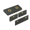 Magnetic Touch Latch with Screws and Strike for Double Cabinet Doors Black Zinc Plated Epco 542-P