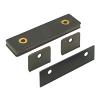 Magnetic Touch Latch with Screws and Strike for Heavy Double Cabinet Doors Black Zinc Plated Epco 543-P