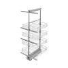 Chrome Wire (4) Shelf Pullout w/Soft-Close for Face Frame 24