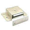 3-1/2" Extra Heavy Duty Magnetic Catch with Screws and Strike Dull Chrome Epco 593-DC