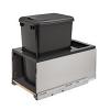 5LB Single 35 Quart LEGRABOX Bottom Mount Waste Container Stainless Steel Rev-A-Shelf 5LB-1535SSBL-118