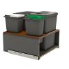 LEGRABOX Double 35 Quart/8 Litre Bottom Mount Waste Container Orion Gray Rev-A-Shelf 5LB-2435OGWN-413