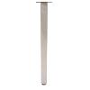 3" Square Rockwell Single Table Leg 28" H Brushed Steel Peter Meier 876-7S-ST