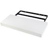 24" x 10" x 2" Low Profile Floating Shelf System MDF/White Federal Brace 39890