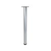 2-3/8" Round Rockwell Single Table Leg 28" H Aluminum Silver Peter Meier 960-7S-71