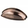Euro Moderno Cup Pull 64mm Center to Center Brushed Antique Copper Berenson 9711-1BAC-P