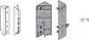 Blum ZSF.345E.D1 TANDEMBOX Space Corner Set (Front &amp; Rear Brackets), D Height, Dust Gray/Nickel