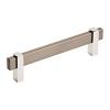 Mulino Pull 128mm Center to Center Black Brushed Nickel/Polished Chrome BP36724BBN26
